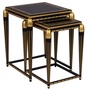 Casa Padrino Luxus Wohnzimmer Beistelltisch Set Schwarz / Gold 45 x 45 x H. 54 cm - Luxus M�bel
