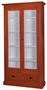 Casa Padrino Landhausstil Wohnzimmer Vitrinenschrank Antik Rot / Wei� 109 x 39 x H. 210 cm - Wohnzimmerschrank mit 2 Glast�ren und 2 Schubladen 