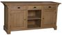Casa Padrino Landhausstil Theke Braun 191 x 68 x H. 95 cm - Massivholz Thekentisch mit 2 T�ren und 3 Schubladen