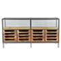 Casa Padrino Designer Buffetschrank mit Schubladen Natur  193 x 46 x H.99 cm - Hotel M�bel