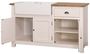 Casa Padrino Landhausstil Sp�lenschrank Creme / Braun 155 x 65 x H. 90 cm - Sp�ltisch / K�chenschrank mit 3 T�ren und Schublade