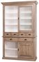 Casa Padrino Landhausstil K�chenschrank Braun / Wei� 142 x 48 x H. 225 cm - 2 Teiliger K�chenschrank mit 4 Schiebet�ren und 6 Schubladen