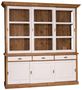 Casa Padrino Landhausstil K�chenschrank Braun / Antik Wei� 206 x 53 x H. 219 cm - 2 Teiliger K�chenschrank mit 6 Schiebet�ren und 3 Schubladen