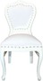 Barock Luxus Esszimmer Stuhl Louis Wei� / Wei� - Hotel & Restaurant Bestuhlung  