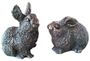 Casa Padrino Luxus Deko Bronze Hasen 10 x 6 x H. 9 cm - Bronzefiguren Set  