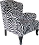 Casa Padrino Luxus Designer Chesterfield Ohren Sessel Zebra - Club M�bel - Limited Edition
