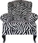 Casa Padrino Luxus Designer Chesterfield Ohren Sessel Zebra - Club M�bel - Limited Edition