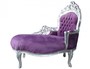 Casa Padrino Barock Kinder Chaiselongue Lila/Silber  - Kinderm�bel