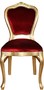 Casa Padrino Barock Luxus Esszimmer Stuhl Bordeaux / Gold - M�bel 