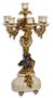 Casa Padrino Barock Kerzenst�nder Wei� / Gold 29,5 x 26,5 x H. 59,4 cm - Edel & Prunkvoll 