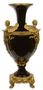 Casa Padrino Jugendstil Vase Schwarz / Gold 26,6 x 21,2 x H. 57,3 cm - Balustervase  