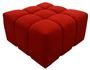 Casa Padrino Luxus Hocker / Sitzhocker Rot 90 x 90 x H. 50 cm - Wohnzimmerm�bel