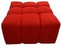 Casa Padrino Luxus Hocker / Sitzhocker Rot 90 x 90 x H. 50 cm - Wohnzimmerm�bel