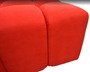 Casa Padrino Luxus Hocker / Sitzhocker Rot 90 x 90 x H. 50 cm - Wohnzimmerm�bel