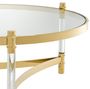 Casa Padrino Couchtisch / Wohnzimmertisch Gold  104 x H. 43 cm - Luxus Wohnzimmerm�bel