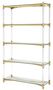 Casa Padrino Wohnzimmerschrank / Regalschrank Gold 117 x 41 x H. 200 cm - Luxus M�bel 