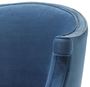 Casa Padrino Luxus Salon Sessel mit Armlehnen Blau / Schwarz 70 x 70 x H. 83 cm - Hotel M�bel