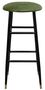 Casa Padrino Luxus Barhocker Moosgr�n / Schwarz  37 x H. 76 cm - Barstuhl mit Samtstoff