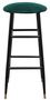 Casa Padrino Luxus Barhocker Grn / Schwarz  37 x H. 76 cm - Barstuhl mit Samtstoff