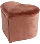 Casa Padrino Designer Herz Sitzhocker Rosa 46 x 40 x H. 54 cm - Herzf�rmiger Luxus Deko Hocker 