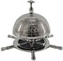 Casa Padrino Luxus Deko Seefahrer Tischglocke Silber  18 x H. 12 cm - Hotel Accessoires 