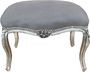 Casa Padrino Barock Sitzhocker Grau / Silber - Antik Stil M�bel 