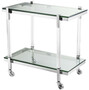 Casa Padrino Luxus Trolley / Servierwagen Silber 80 x 48 x H. 77,5 cm - Hotel Restaurant Gastronomie Accessoires 