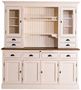 Casa Padrino Landhausstil K�chenschrank Antik Cremefarben / Braun 179 x 50 x H. 197 cm - 2 Teiliger Shabby Chic K�chenschrank mit 6 T�ren und 8 Schubladen
