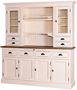 Casa Padrino Landhausstil K�chenschrank Antik Cremefarben / Braun 179 x 50 x H. 197 cm - 2 Teiliger Shabby Chic K�chenschrank mit 6 T�ren und 8 Schubladen