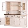Casa Padrino Landhausstil K�chenschrank Antik Cremefarben / Braun 179 x 50 x H. 197 cm - 2 Teiliger Shabby Chic K�chenschrank mit 6 T�ren und 8 Schubladen