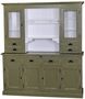 Casa Padrino Landhausstil K�chenschrank Antik Gr�n / Wei� 179 x 50 x H. 197 cm - 2 Teiliger Shabby Chic K�chenschrank mit 6 T�ren und 8 Schubladen 