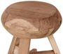 Casa Padrino Landhausstil Hocker Naturfarben  37 x H. 45 cm - Runder Sitzhocker 