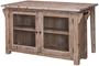 Casa Padrino Landhausstil K�cheninsel Naturfarben 135 x 85 x H. 80 cm - Landhausstil K�chenschrank mit 2 Glast�ren  