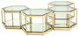 Casa Padrino Luxus Couchtisch / Wohnzimmertisch 4er Set Gold 60 x 52 x H. 36 cm - Wohnzimmerm�bel