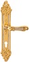 Casa Padrino Luxus Barock T�rklinken Set mit Swarovski Kristallglas Gold 14,5 x H. 32,5 cm - Barockm�bel
