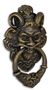 Casa Padrino T�rklopfer Barock Devil Face Gusseisen  Messingfarben  32.7 cm - Antik Jugendstil Gr�nderzeit 