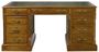 Casa Padrino Luxus Schreibtisch mit T�r und 6 Schubladen Braun / Gr�n 160 x 80 x H. 79 cm - B�rom�bel