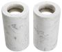 Casa Padrino Luxus Marmor Teelichthalter Set Wei�  10 x H. 18 cm - Luxus Qualit�t