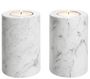 Casa Padrino Luxus Marmor Teelichthalter Set Wei�  10 x H. 15 cm - Luxus Qualit�t