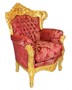 Casa Padrino Barock Wohnzimmer Set Bordeaux Muster / Gold - 3er Sofa + 2 Sessel