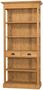 Casa Padrino Landhausstil Regalschrank Naturfarben 90 x 39 x H. 197 cm - Landhausstil Schrank mit 2 Schubladen 