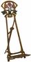 Casa Padrino Jugendstil Gusseisen Staffelei Antik Braun Rostoptik / Mehrfarbig H. 42,5 cm - Barock & Jugendstil Deko Accessoires 