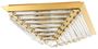 Casa Padrino Luxus Deckenleuchte mit Kristallglas Gold 49 x 49 x H. 21 cm - Luxus Qualit�t
