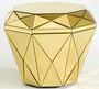 Casa Padrino Luxus Spiegelglas Beistelltisch / Hocker Gold 55 x 55 x H. 45 cm - Designerm�bel