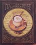 Casa Padrino Deko Zinn Schild / Blechschild Itallian Coffee Mehrfarbig 20 x H. 25 cm - Vintage Retro Metallschild 