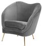 Casa Padrino Luxus Salon Sessel Grau / Messing 85 x 77 x H. 80 cm - Luxus Kollektion