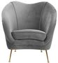 Casa Padrino Luxus Salon Sessel Grau / Messing 85 x 77 x H. 80 cm - Luxus Kollektion