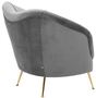 Casa Padrino Luxus Salon Sessel Grau / Messing 85 x 77 x H. 80 cm - Luxus Kollektion