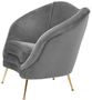 Casa Padrino Luxus Salon Sessel Grau / Messing 85 x 77 x H. 80 cm - Luxus Kollektion