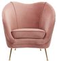 Casa Padrino Luxus Salon Sessel Rosa / Messing 85 x 77 x H. 80 cm - Luxus Kollektion